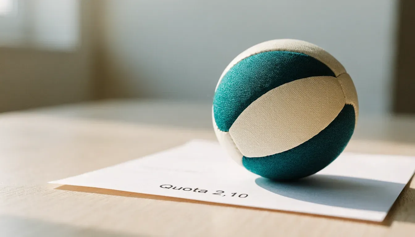 Un pallone da calcio appoggiato su una schedina bianca su un tavolo di legno, alla luce del giorno