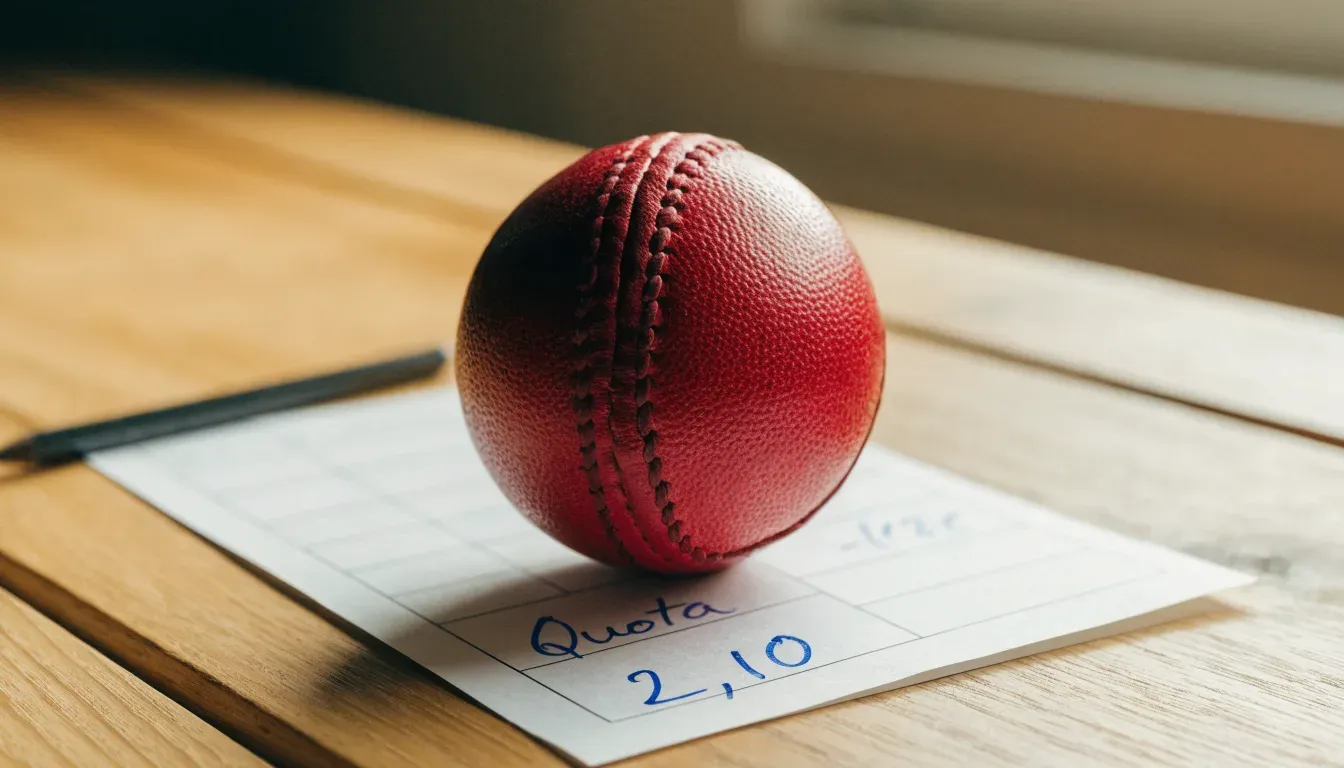 Un pallone da calcio appoggiato su una schedina bianca su un tavolo di legno, alla luce del giorno