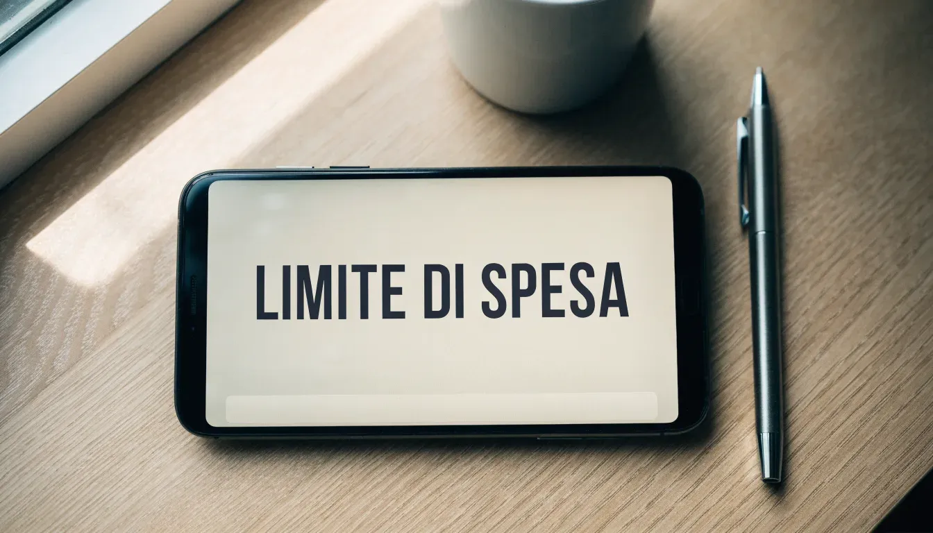 Un foglio di concessione in carta con un timbro rosso, appoggiato su una scrivania di legno accanto a una penna