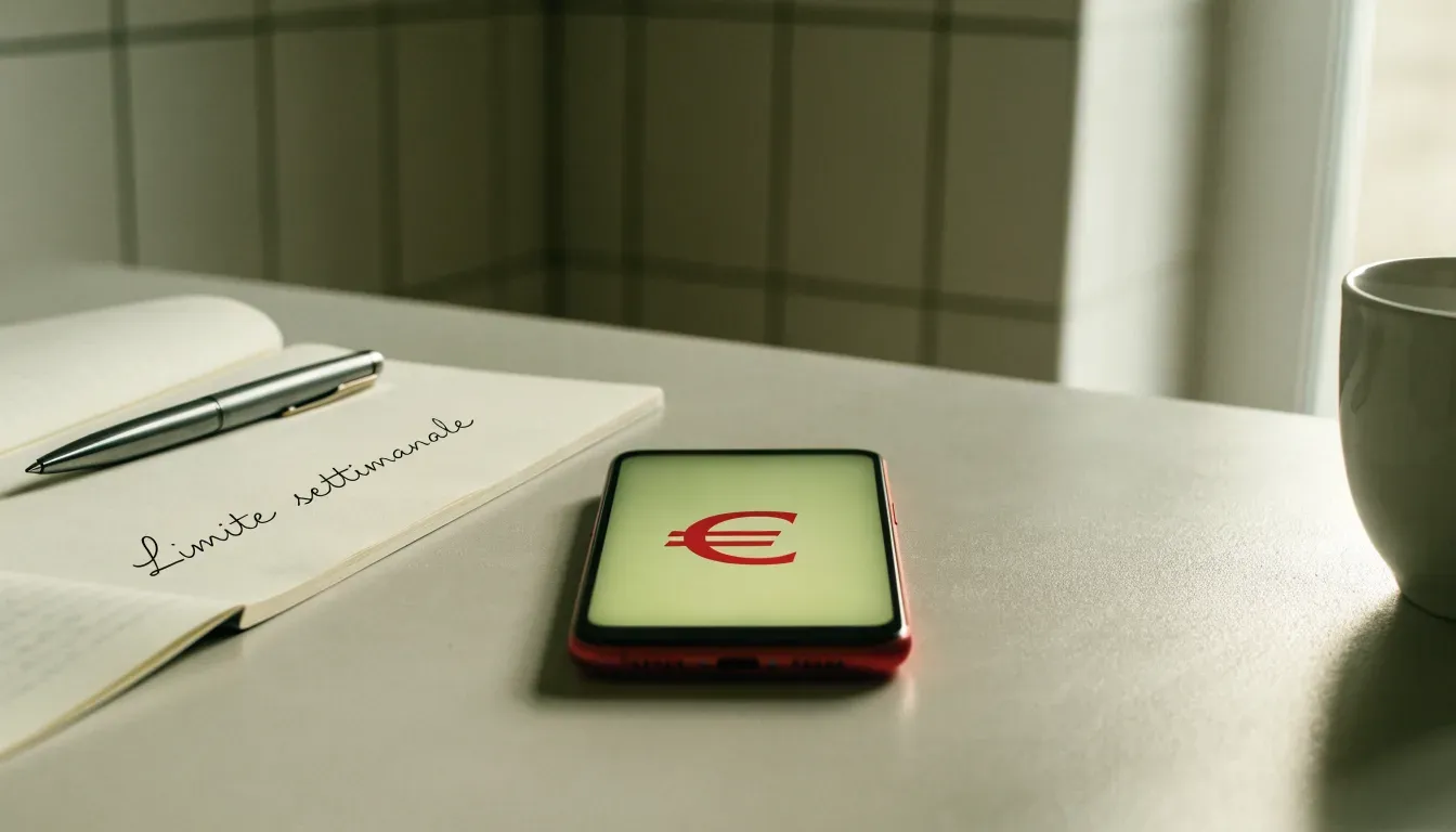 Un documento di identità appoggiato accanto a uno smartphone con un timer sullo schermo, su un tavolo da cucina
